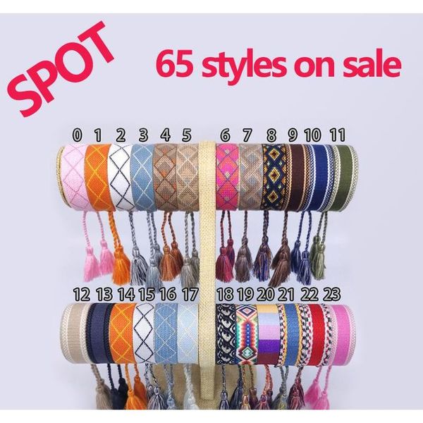 

fashion designer luxury bracelet ja letter signature woven friendship hand strap tassel lace embroidery bracelet holiday gift ekryv, Black