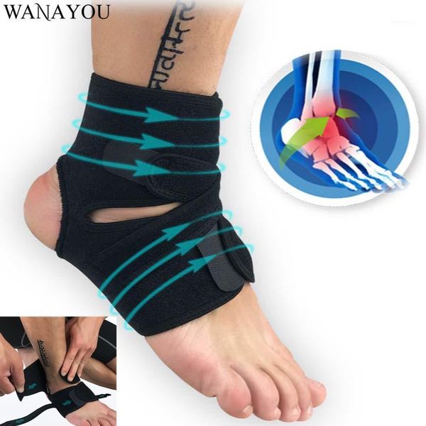 

1pcs adjustable sports ankle brace, black elastic ankle bandage, football running pad,protector legs power weightlifting1, Blue;black