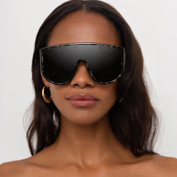 

new fashion outdoor big goggle style thick sunglasses women punk design one piece lens eyewear wholesale, White;black