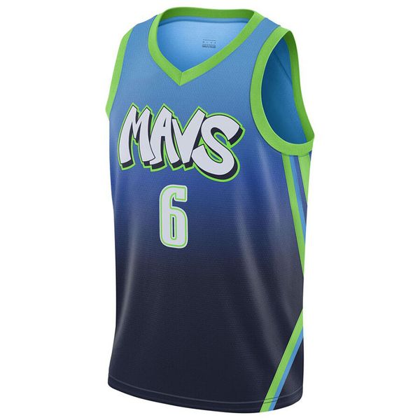 

2020 new basketball jersey 6 porzingis blue size s-xxl, Black;red