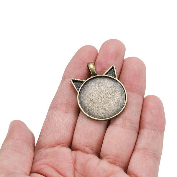 

5шт / серия pattern 25мм cat подвеска кабошон base установка для изготовления ювелирных изделий diy камея выводов поставок sqcktq ppshop01