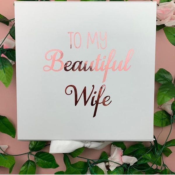 

personalised real foil bride gift box,gift for the bride,white wedding box,bride proposal gift box,cutom to my bride box1