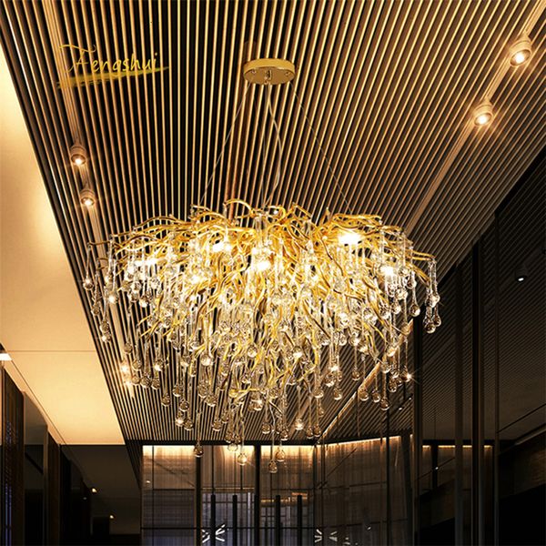 

modern loft ceiling led chandelier for kitchen living room villa staircase lighting hanging lamp crystal c74v