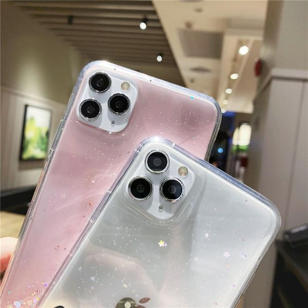 

flykylin silicone phone cases for iphone 11 pro xs max xr x 8 7 6s plus case soft tpu bling star glitter wmtlmv dh_niceshop