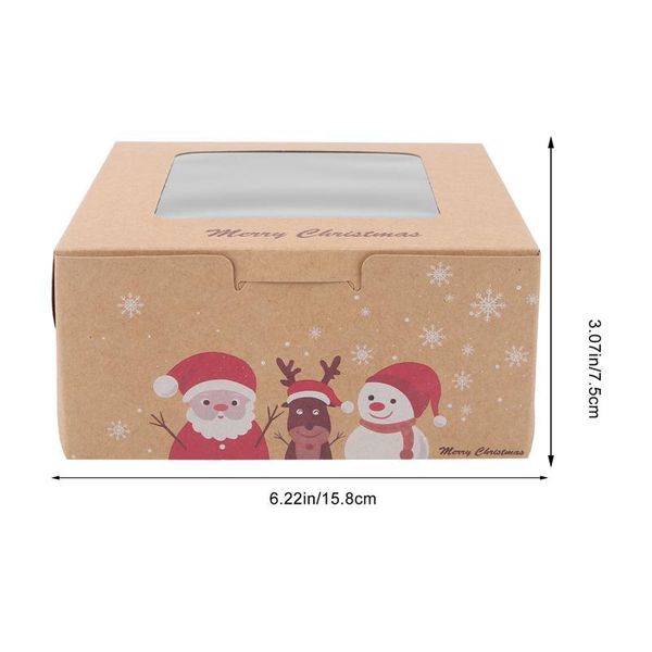 

6pcs christmas cupcake box xmas supply windowed cupcake boxes cupcake container box case for party gift xmas wmtalr mywjqq