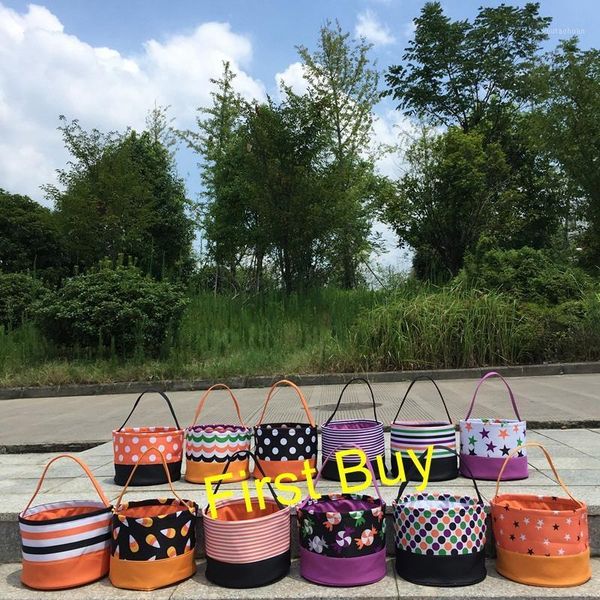

gift wrap 20pcs/lot arrival kids toy storage candy tote pumpkin bag basket for child cute halloween bucket decoration1