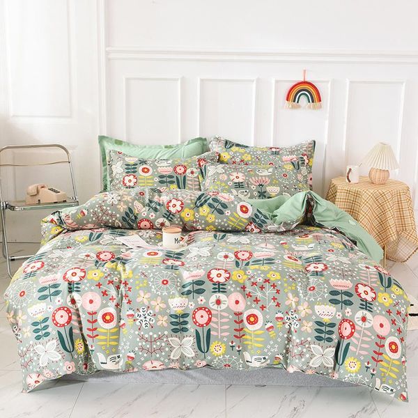 

bedding sets 2021 floral style comforter set 3/4pcs bedclothes bed linings duvet cover sheet pillowcases