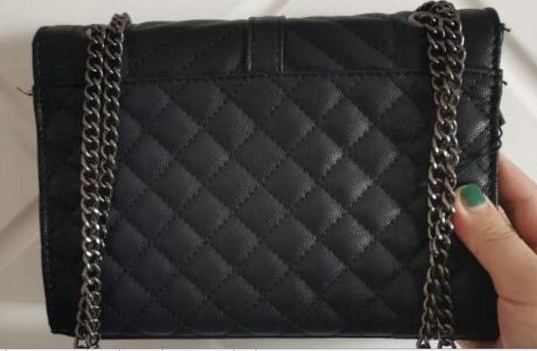 

new fashion black chain shoulder bags handbag women pu leather purse bag fashion
