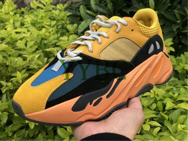 

700 x kanye west sun eremiel bright blue og reflective shoes alvah srphym glow in the dark sneakers with box, White;red