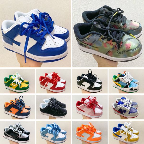 

2021 sb sneakers low fur bear green dunky kids trainers flat toddler infant outdoor sports sneakers boys girls skate shoes, Black