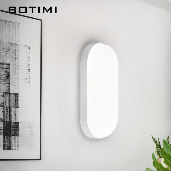 

botimi modern indoor white 110v 220v led wall lamp wall mounted waterproof bathroom balcony corridor outdoor available lightings1
