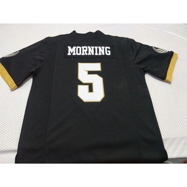 

2604 ucf knights morning #5 real full embroidery college jersey size s-4xl or custom any name or number jersey, Black