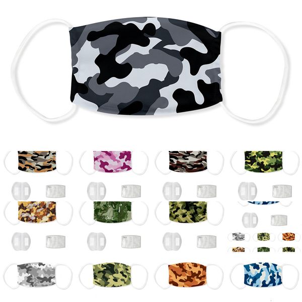 

fashion cotton camouflage print washable face mask prevent pollution anti dust pm 2.5 respirator mouth reusable masks with filter 4 nvmgb