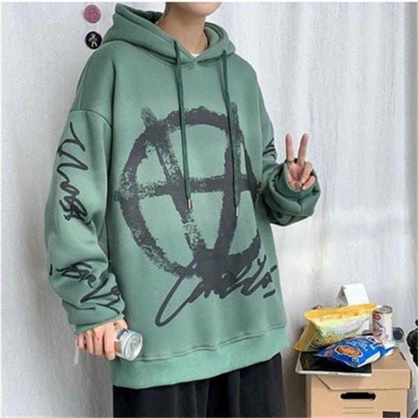

2021 sweater men's hip hop fashion brand fat big size trendy hoodie fall loose and versatile casual couple coat new, Blue