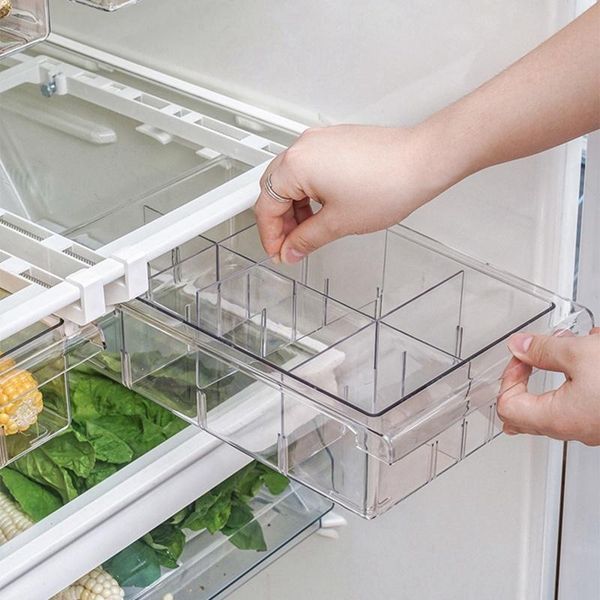 

storage bottles & jars pet refrigerator drawer box non-grid 4-8 grid separate vegetable fruit fresh containers rectangular organizer