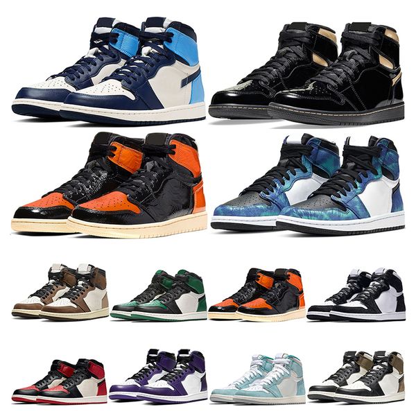 

new 1s mens basketball jumpman 1 black gold obsidian panda pine green cactus jack women mens outdoor sports shoes sneakers trainer