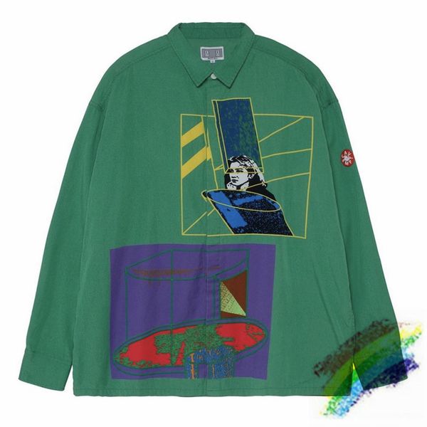 

21aw big shirt men women 1 graffiti shirt jacket shirts, White;black