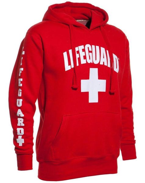 

autumn and winter 3 side print lifeguard man hoodie sweatshirt red life guard new xs-2xl, Black