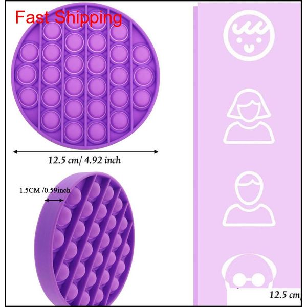 

pop fidget toy sensory push it pop bubble sensory toy autism special needs anxiety stress reliever f qyldgi nana_shop, Silver