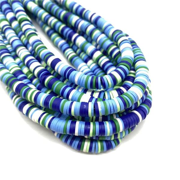 

16inch about 450-500pcs 6mm flat round polymer clay beads chip disk loose spacer handmade beads for diy jewelry making bracelet jllmeo