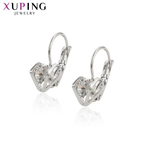 

hoop & huggie xuping fashion earrings for women luxury exquisite hoops jewelry gifts 96466, Golden;silver