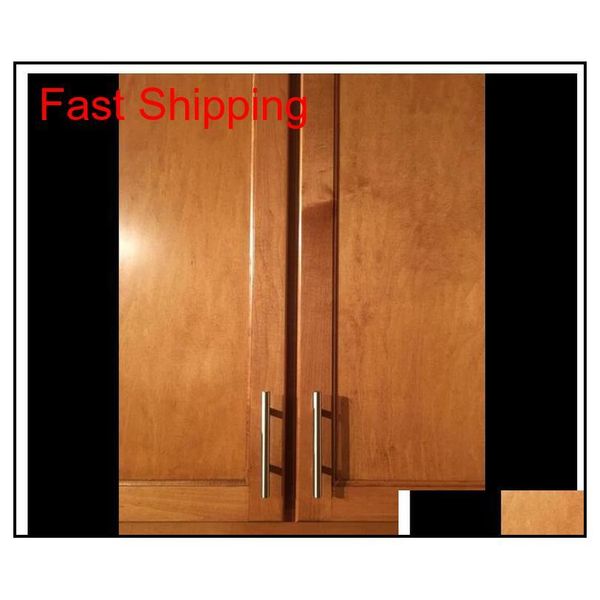 

5 pieces brushed stainless steel kitchen hardware cabinet pulls 3 inch hole center, 1/2in(12mm) diameter t style cl qylhea yh_pack