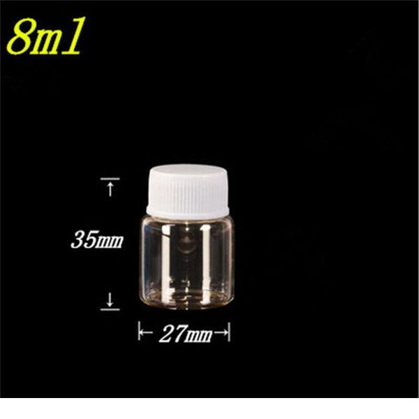 

27x35x14mm 8ml glass bottles with plastic cap transparent small empty bottles jars cosmetic containe jllbzg