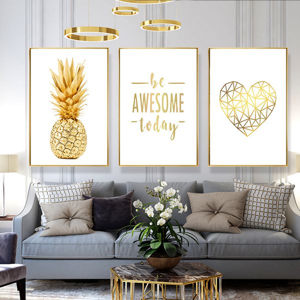 

canvas wall art for living room prints kitchen wall artwork home decor pineapple watercolor painting framed bedroom decorations pictures