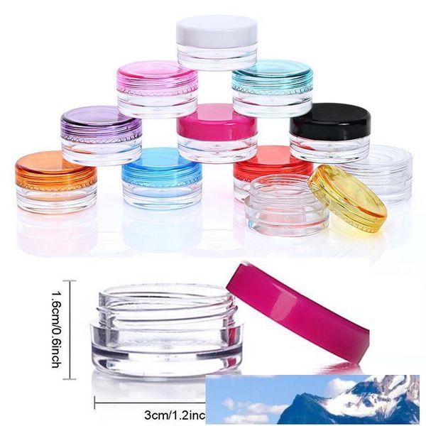 

plastic food grade wax 3g/5g round container bottom cream small sample cosmetic packaging box bottle 11 colors bh1912 zxt03a