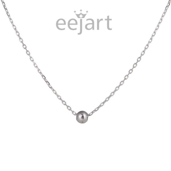 

chains stainless steel good luck beads pendant necklace, Silver