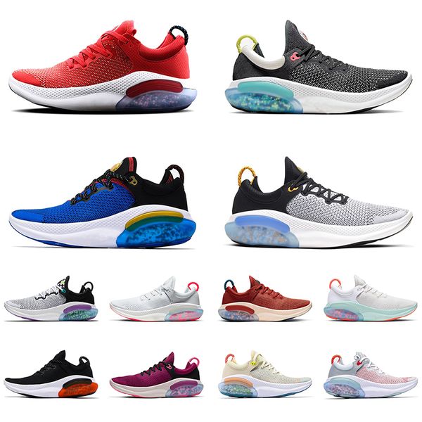 

joyride run fk running shoes fashion men women pink university red blue volt electric green summit white grey designer sports sneakers 36-45, White;red