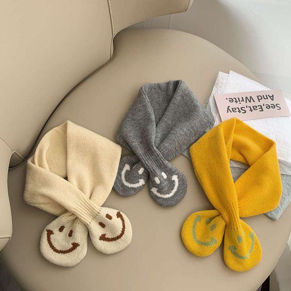 

scarf autumn korean winter new children's version simple knitting baby's cute boys and girls wool warm neck cover, Red;brown