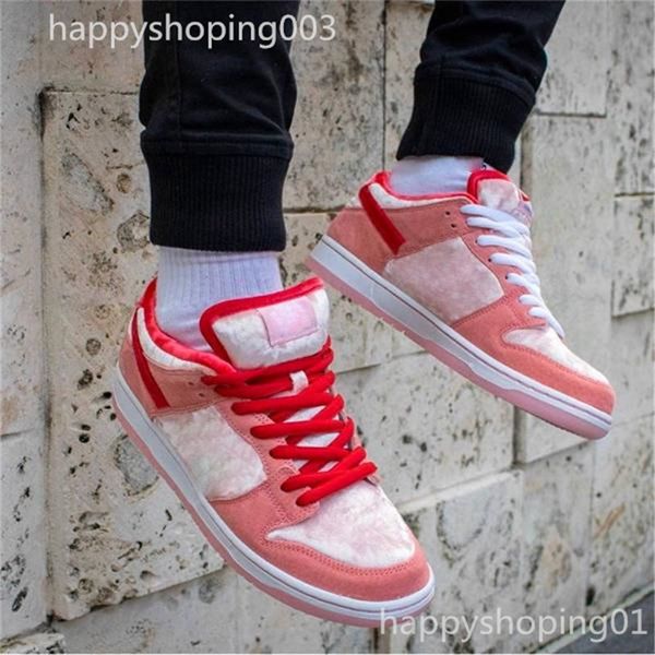 

2021 strangelove x sb dunkly low valentines day bright melon gym red-med soft pink girls desinger sneaker strange love pink sneaker, Black