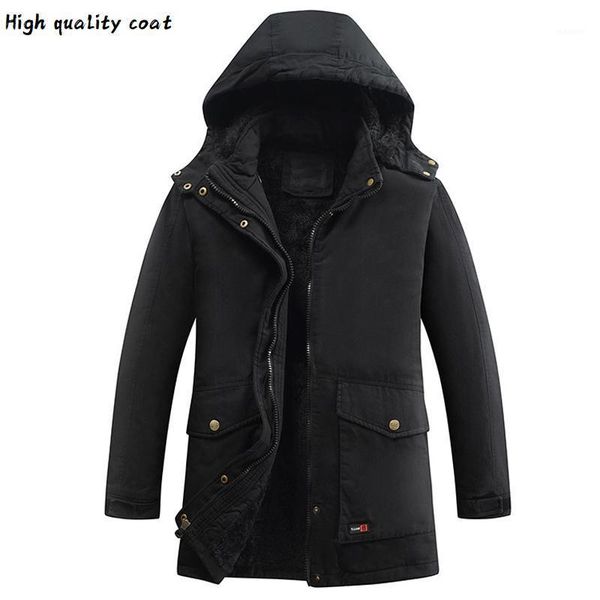 

20 2020 degree suit men's winter hat coat brown arctic men's tights thick raincoats brown tights1, Black