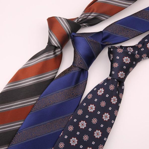 

neck ties 2021 8cm handmade striped printed suit tie for mens wedding dress business shirt neckties gravatas cravat gifts, Blue;purple