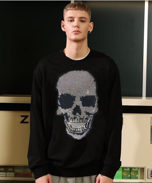 

men high-quality hoodies winter sweatshirts loose for boy and man matc, Black