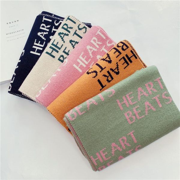 

korean version of children's warm wool scarf in winter. knitted scarves for boys and girls. children's warm neck cover, Blue;gray