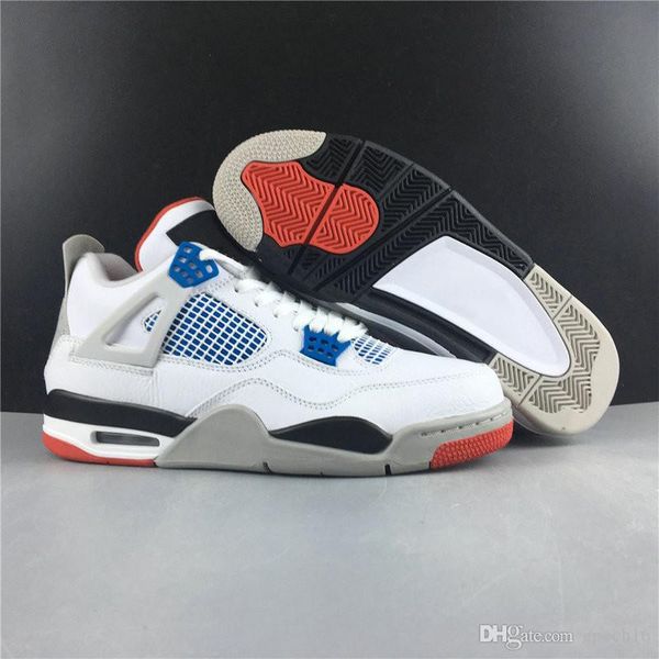 

4 what the 4s outdoor designer men shoes white fire red tech grey military blue iv fashion sport sneakers with box