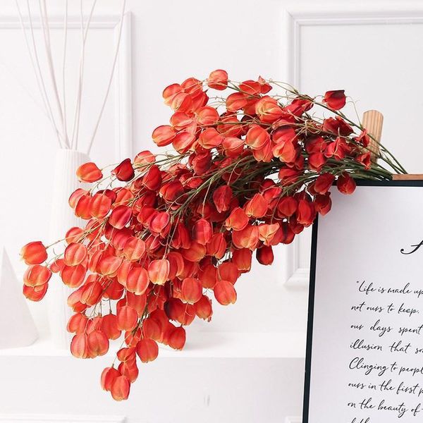 

1pc/29 flowers artificial cape gooseberry fruit berry branches green decoration home l decor prop festive party supplies1