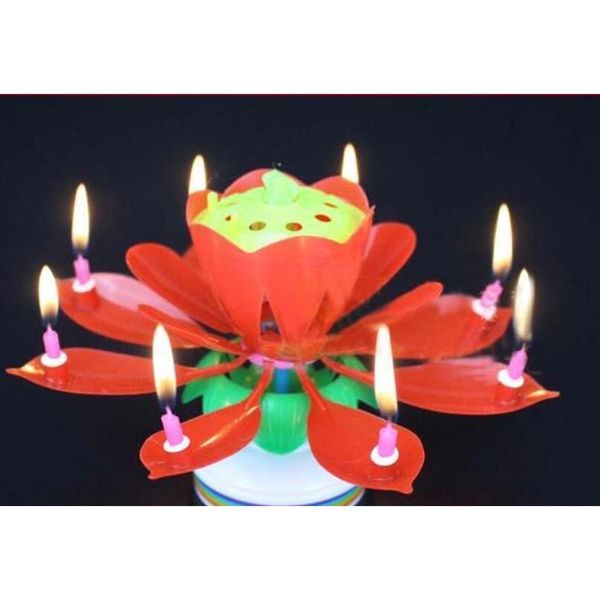 

new colorful petals music candle children birthday party lotus sparkling flower candles squirt blossom flame cak wmtulx lyqlove