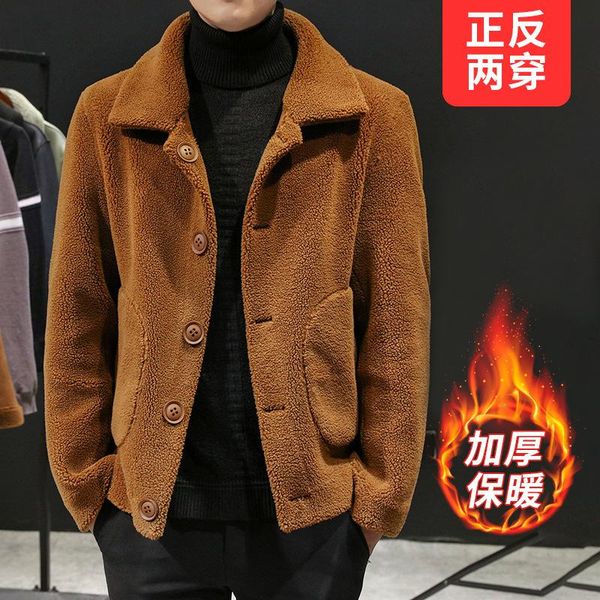 

новый стиль кашемирового хлопкового пальто для мужчин зимой 2020, Black