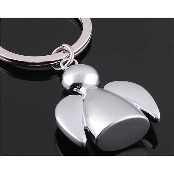 

design lovely angel keychain men women key creative holder chain ring car chaveiros llaveros bag pendant charm wedding g, Silver