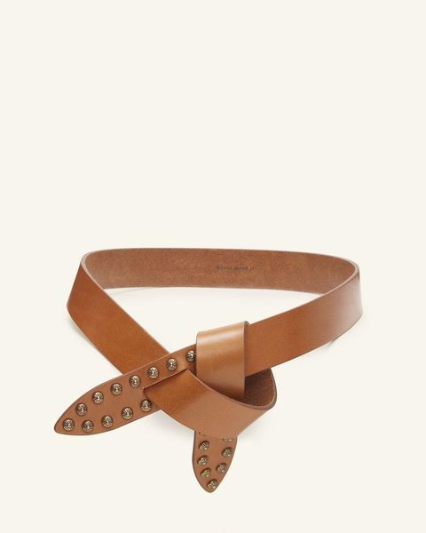 

brown leather knot belt with studs woman belts rivets woman fashion, Black;brown