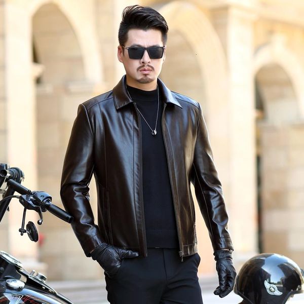

men's fur & faux black pu casual warm men winter jacket male leather fluffy coat plus size thick windbreaker