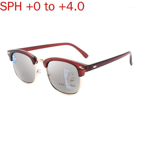 

progressive multifocal reading glasses men's adjustable vision square blue light blocking presbyopia outdoor brown sunglasse nx1, White;black