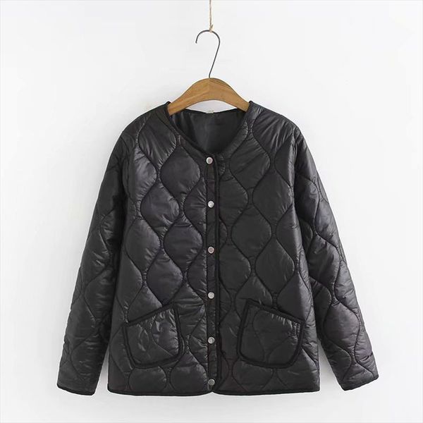 

plus size womens winter coats thin padded officewear jackets casual oversized outwear drop shipping good quality, Black;brown