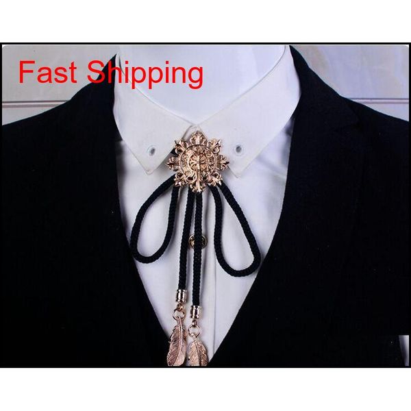 

2018 men women retro bolo tie cowboy neck ties wedding bowtie noeud papillon bois homme pajaritas detachable qylgzt nana_shop, Black;blue