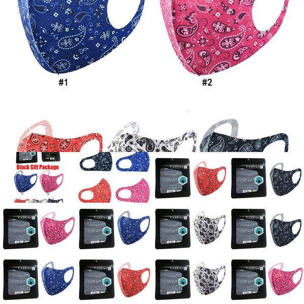 

washable factory68eypackage cashew black printing individual face mask anti dust pm2.5 dustproof anti-bacterial reusable