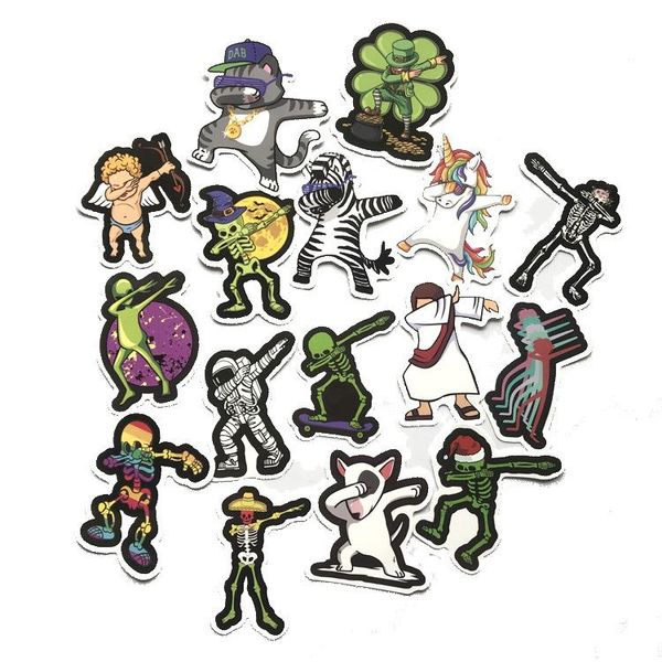 

16 pcs hip hop posture mixed series stickers for notebook pc skateboard bicycle motorcycle diy waterproof toy decal sticker wmthjq