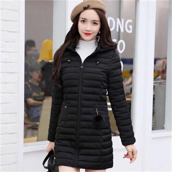 

new collar of natural fur coat women's jacket parkas bio-down warm thickening padded female cotton clothing, Black